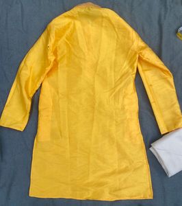 Men’s Yellow embroidered Haldi Kurta Pajama Set