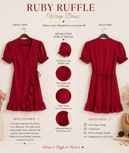 Ruby Ruffle Wrap Dress