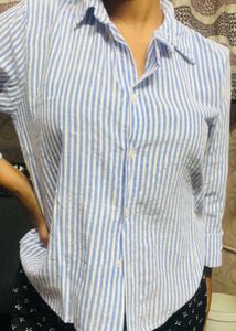 Viral White Strip Shirt 👚