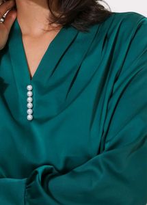 Elegant Satin Green Top
