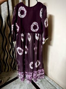 Deep Plum Anarkali Kurta