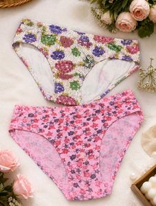 Floral Print Cotton Briefs (Set of 2)