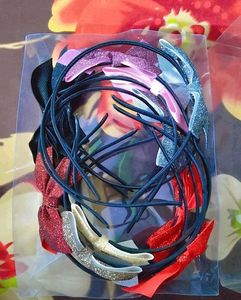 Pack Of 12 Sparkly Bow Hairbands