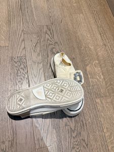 Cream Jeweled Sneakers