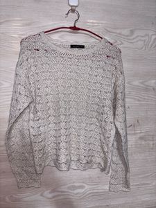 Crochet Knit Pullover Top