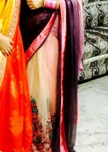 Elegant Pink &amp; Purple Saree