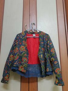 Bohemian Floral Print Jacket