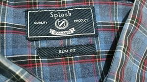 Stylish Blue Plaid Slim Fit Shirt