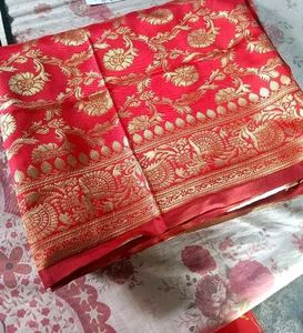 Red Banarasi Silk Saree