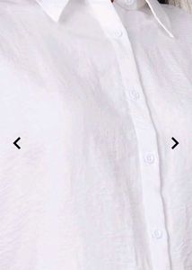 Shein White Puff Sleeve Button-Down