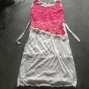 Beautiful Pink & White Gown