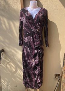 Elegant Floral Wrap Dress(M-L)