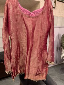Stunning Magenta Embroidered Kurta Set