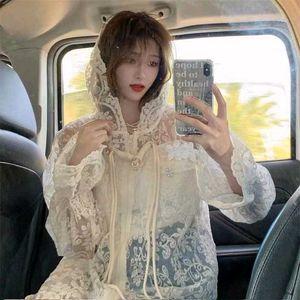 Imported white Lace Hoodie jacket with crystals🔮