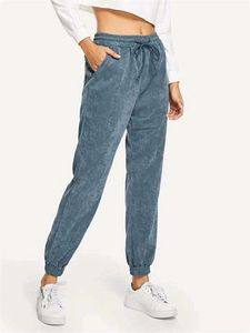 Solid Corduroy Pants