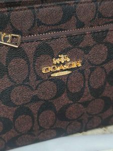 Coach Signature Brown  with cherry charm 🍒