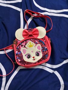 Cute Sequin Kitty Crossbody Bag