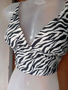 Zebra Print Crop Top
