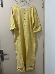 Yellow Cotton Kurta