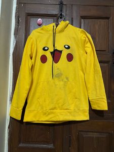 Yellow  Hoodie,Pikachu Hoodie - Cartoon Fu