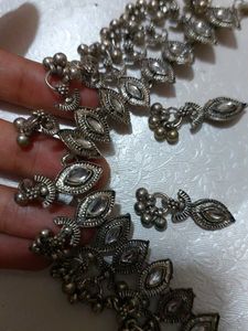 Elegant Oxidized Necklace Set