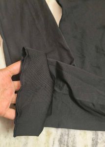 combo of  Black Long Sleeve Crop Top and sleeveles