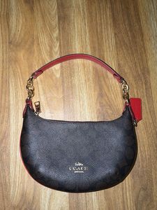 Coach Monogram Crescent Shoulder Bag