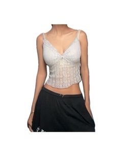 Y2K Textured Cropped Cami Top