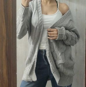 Chunky Cable Knit Cardigan