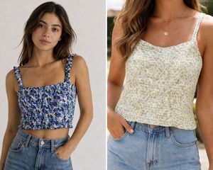 Floral Smocked Crop Top