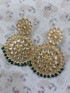 Emerald Green Colour Earrings