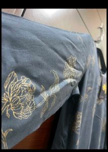 Gold Print Kurta.