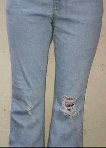 Ripped Light Wash Jeans
