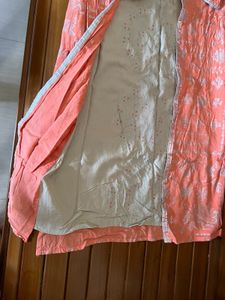 Aurelia  Peach sequin neck Kurta top