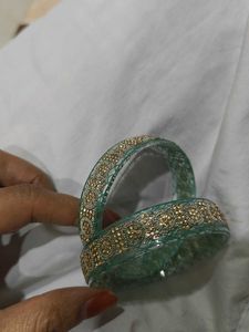 Elegant Beaded Bangles - Set of 2
