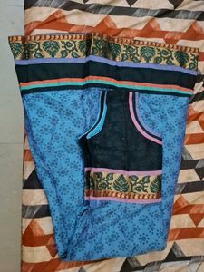 Blue Printed Anarkali Kurta