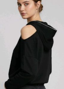 Trendy Cold Shoulder Hoodie