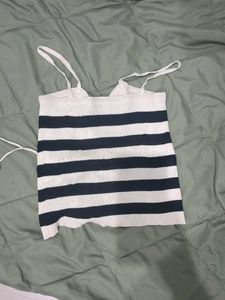 Striped Ruched Cami Top