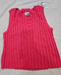 CHICO'S Sleeveless Ribbed Knit Tank Top