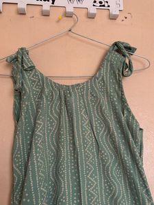 Mint Green Printed Kurti