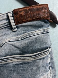 Grey Blue Washed Jeans for Men