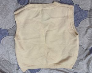 cream half sweater