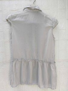 New with tag Korean Sheer Ruffle Neck Blouse