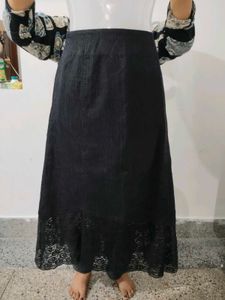Ming Wei Black Midi Skirt | Size M