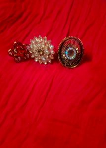 Sparkling Statement Rings Set