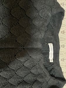 Black Knit Sweater full new without tag