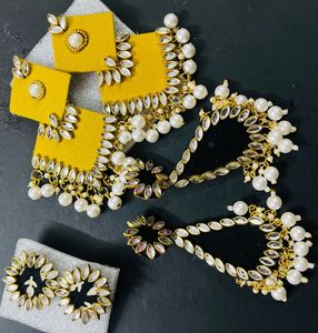 Hand Made Fancy Earrings 3 Combo Set