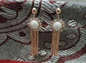 Elegant Rose Gold Dangle Earrings