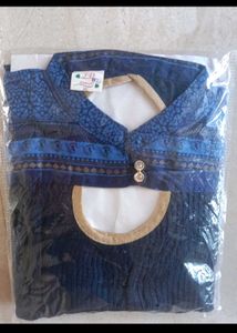 Navy Blue Flared Kurta/Gown