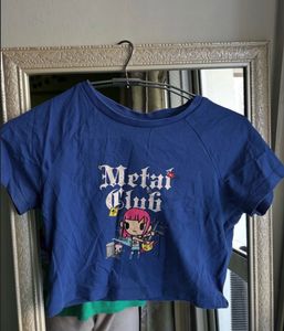 Metal Club Graphic Crop Top